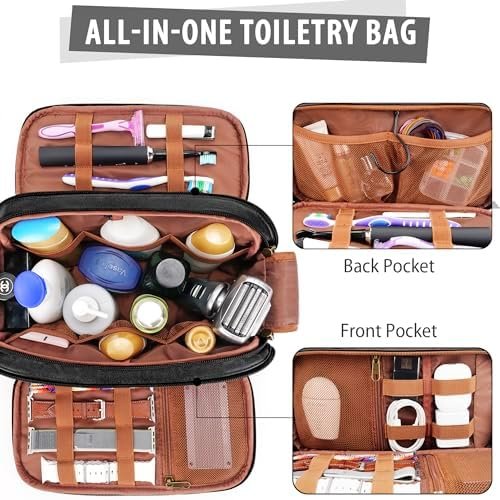 Travel Toiletry Bag for Men, Large Hanging Toiletries Organizer Bags, Cruise Shi... - Image 4