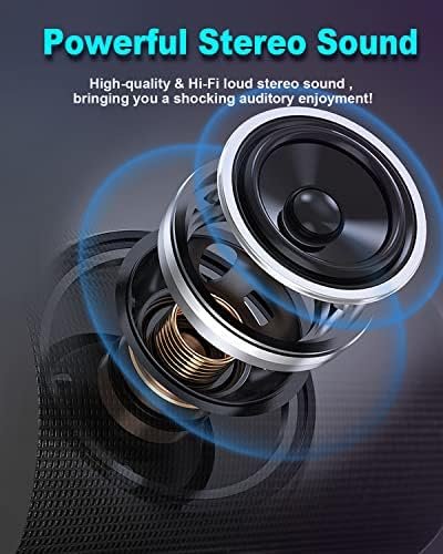 Bluetooth Speaker, Wireless Portable, HD Stereo Sound,with Cool Dynamic LED Ligh... - Image 3