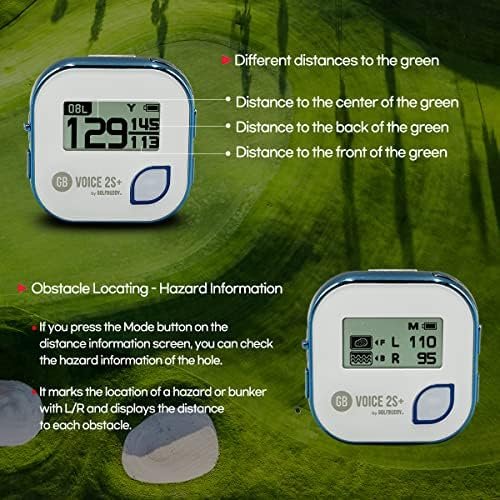GOLFBUDDY Voice 2S+ Talking GPS Rangefinder, Clip on Hat Golf Navigation, Slope ... - Image 4