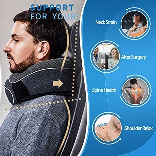 Travel Neck Pillow Chin Support Pillow Adjustable 100% Pure Memory Foam , New Er... - Image 4