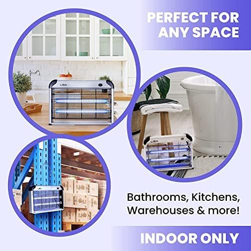 LiBa Electric Bug Zapper, Indoor Insect Killer - (2) Extra Replacement Bulbs - F... - Image 5