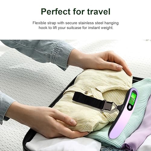 Digital Luggage Scale (2 Pack), Digital Handheld Luggage Scale with 110lbs Capac... - Image 8