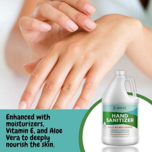 Moisturizing Hand Sanitizer Gel, 70% Alcohol - Kills 99.99% Germs, Enhanced with... - Image 6