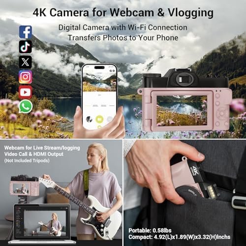 4K Digital Camera for Photography, 48MP Vlogging Video WiFi Camera for YouTube w... - Image 4