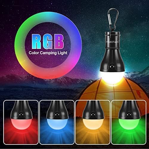 PEMOTech 3 Pack RGB Camping Lights Tent Lights, 7 Colors Changing Portable Lante... - Image 3
