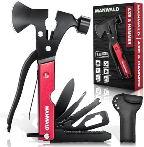 15 in 1 Multitool Axe Hatchet, Gifts for Men, Camping Accessories Survival Gear,... - Image 2