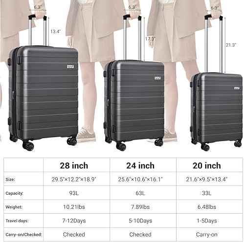 Zebra Light Weight Hardside Expandable Luggage Spinner Wheels Suitcase W/TSA Loc... - Image 3