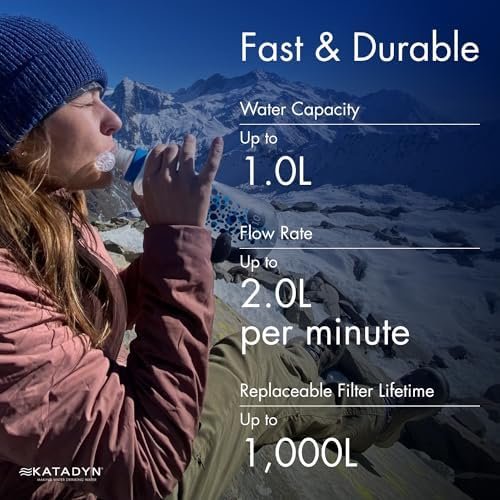 Katadyn BeFree 1.0L Water Filter, Fast Flow, 0.1 Micron EZ Clean Membrane for En... - Image 7