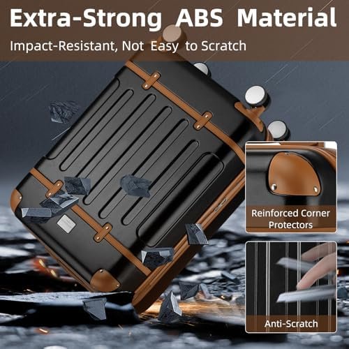 LARVENDER Luggage Sets 6 Piece, Expandable Luggage Hardshell Suitcase Sets with ... - Image 6