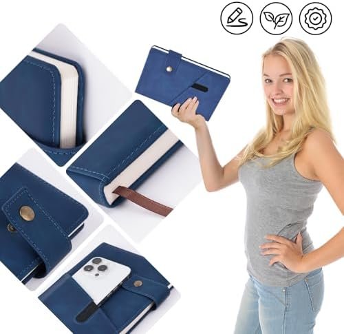 Koogel Leather Journal Notebook, A5 Hardcover Journal 200 Pages Ruled Notebook D... - Image 3