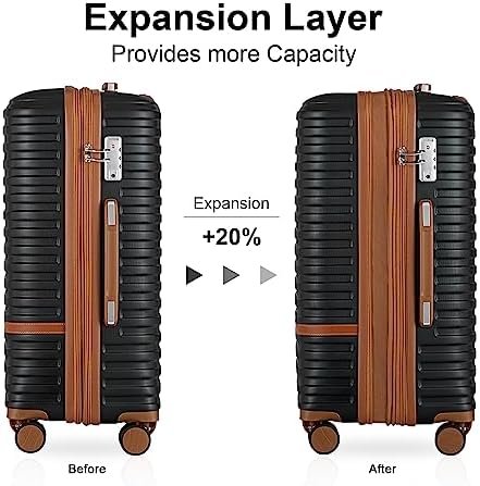 Joyway Carry on 20Inch &24 Inch Checked Luggage Set, 2-Piece Expandable Suitecas... - Image 3