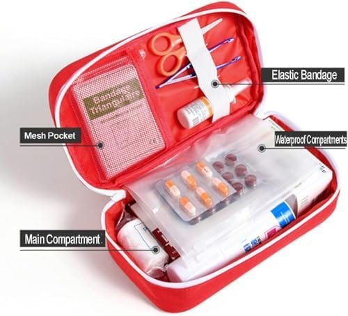 Portable Empty First Aid Bag Medical Storage Bag Mini Emergency Survival Pouch B... - Image 8