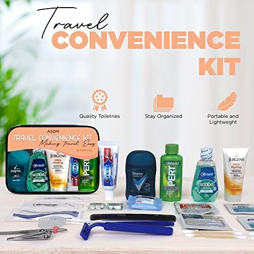 Asom Toiletry Travel Convenience Kit - Prefilled Personal Care Toiletries TSA Ap... - Image 6
