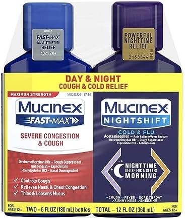 Mucinex Fast-Max & NightShift Combo Pack - Max Strength Cough & Cold Medicines F... - Image 2