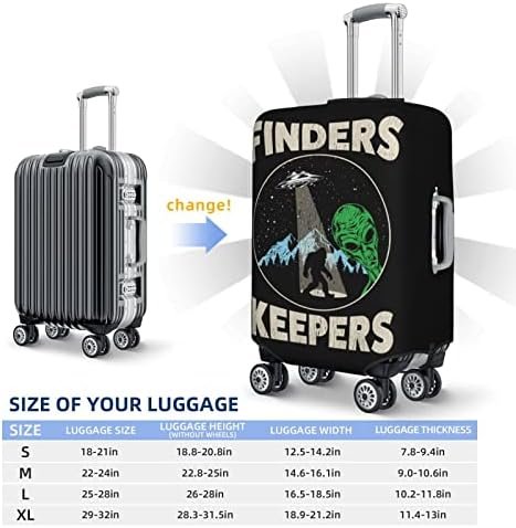 Bigfoot Sasquatch Believe with UFO and Aliens Luggage Cover Elastic Travel Suitc... - Image 7