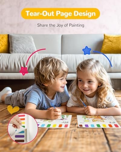 TECJOE Paint with Water Coloring Books for Toddlers, A to Z 26 Pages Animal Wate... - Image 8