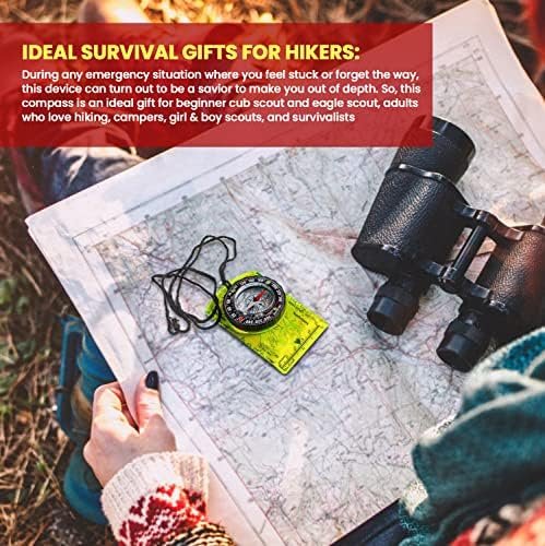 Orienteering Compass Hiking Backpacking Compass | Advanced Scout Compass Camping... - Image 5