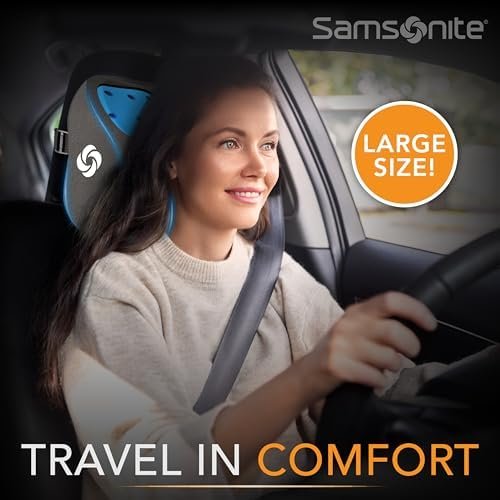 SAMSONITE, Infused-Gel Car Neck Pillow with Airflow Memory Foam, Headrest Suppor... - Image 3