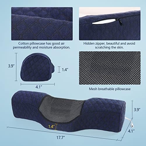 Neck Roll Pillows for Pain Relief Sleeping, Heated Memory Foam Cervical Neck Sup... - Image 8