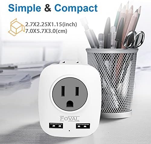 European Plug Travel Adapter 3 Pack, FOVAL International Power Adaptor with 2 US... - Image 4