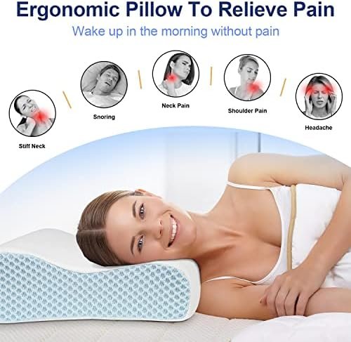 Neck Pillow Memory Foam, Neck/Shoulder Pain Relief, with Replacement Pillowcase【... - Image 4