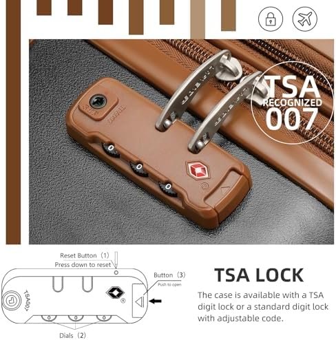 LARVENDER Luggage Sets 6 Piece, Expandable Luggage Hardshell Suitcase Sets with ... - Image 4