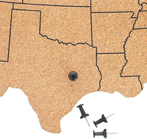 Juvale Cork Board Map of The United States with 10 Pins to Mark Travels, Home an... - Image 5