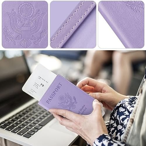 TIGARI Passport Holder for Travel, Slim Passport Cover for Women Men, Leather Pa... - Image 4