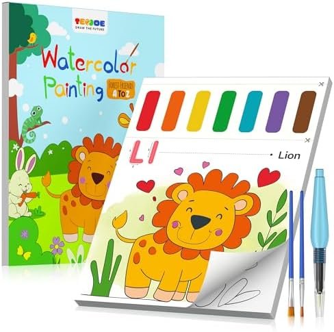 TECJOE Paint with Water Coloring Books for Toddlers, A to Z 26 Pages Animal Wate... - Image 2