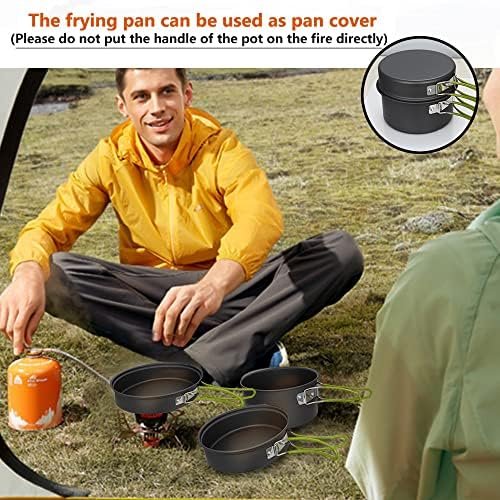 Gutsdoor Camping Cookware Set Camping Gear Campfire Utensils Non-Stick Cooking E... - Image 7