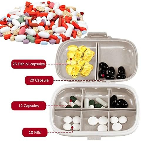 1Pack Travel Pill Organizer, 8 Compartments Portable Pill Case, Small Pill Box f... - Image 3