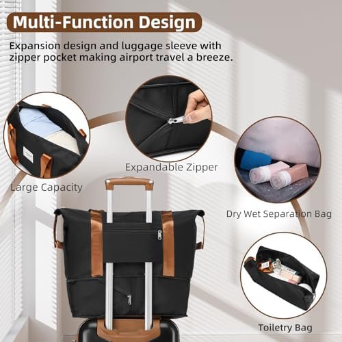 LARVENDER Luggage Sets 6 Piece, Expandable Luggage Hardshell Suitcase Sets with ... - Image 7