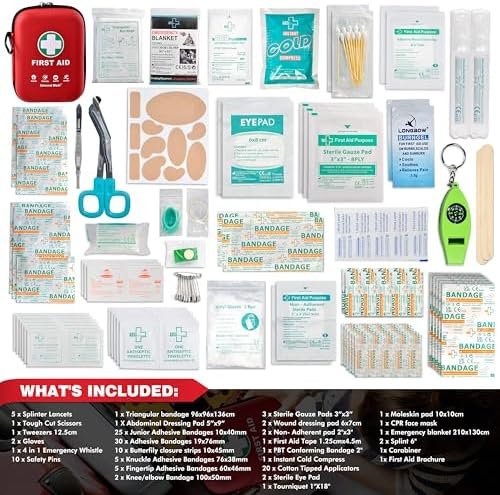 General Medi First Aid Kit - 170 Pieces Hard Case and Lightweight - Great for Tr... - Image 3
