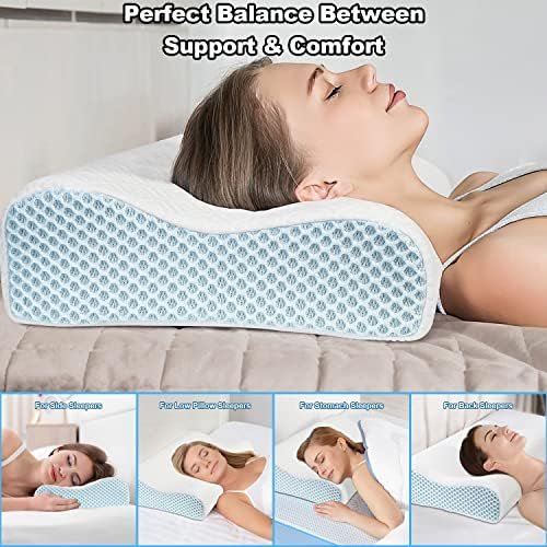 Neck Pillow Memory Foam, Neck/Shoulder Pain Relief, with Replacement Pillowcase【... - Image 8