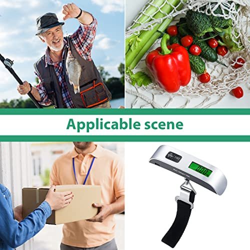 Weewooday 3 Pieces Digital Travel Luggage Scale 110 Lbs Hand Held Digital Weight... - Image 7