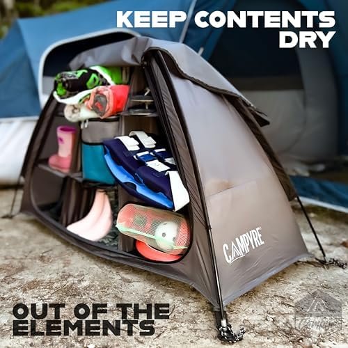 Tent & RV Camping Organizer with Zippered Flap, 9-Shelf Storage. Tent Organizer,... - Image 3