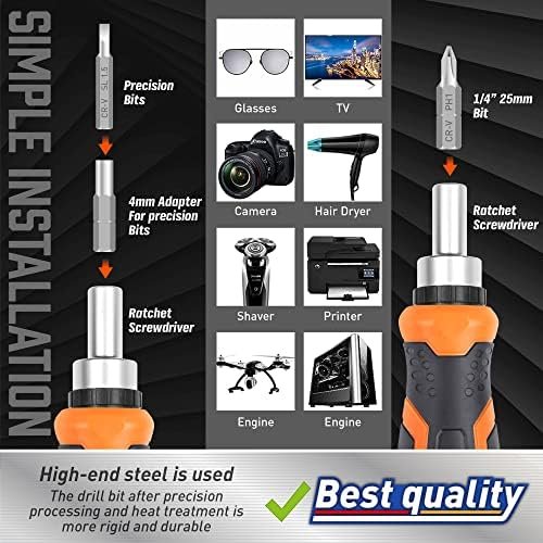 Amartisan 22 IN 1 Ratchet Screwdriver Set, Precision Multi-bit Ratchet Screw Dri... - Image 5