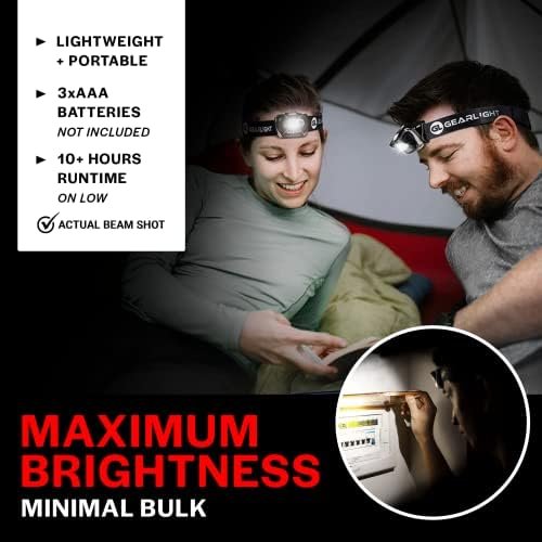 GearLight 2Pack LED Headlamp - Outdoor Camping Head Lamps with Adjustable Headba... - Image 7