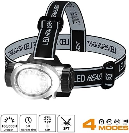 EverBrite 5-Pack LED Headlamp, 4 Lighting Modes, Pivoting Head with Adjustable H... - Image 5