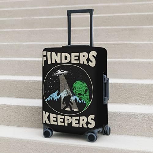 Bigfoot Sasquatch Believe with UFO and Aliens Luggage Cover Elastic Travel Suitc... - Image 9