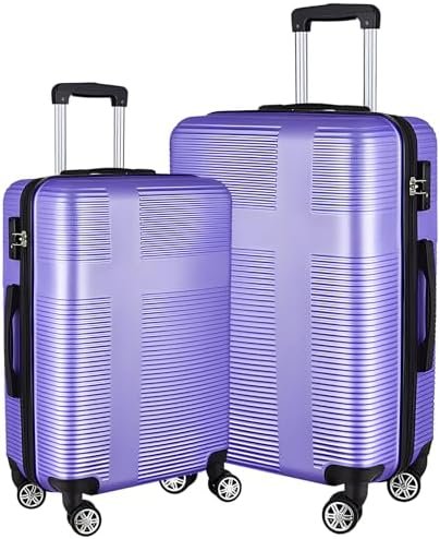 HOUAGI Luggage Sets 2 Piece,20 inch 24 inch Carry on and Checked Luggage,Hardshe... - Image 2