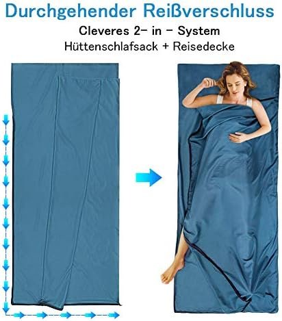 Sleeping Bag Liner,Travel Sheets & Adult Sleep Sack for Backpacking,Hotels & Hos... - Image 5
