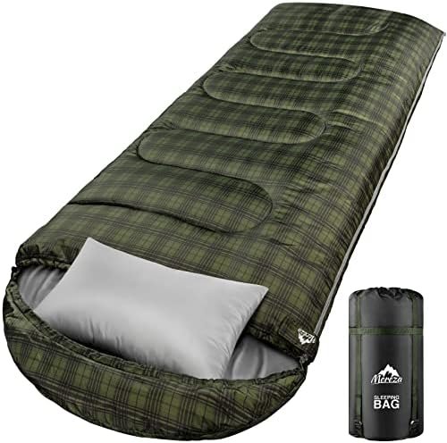 MEREZA Sleeping Bag for Adults Mens Kids with Pillow, XL Sleeping Bag for All Se... - Image 2