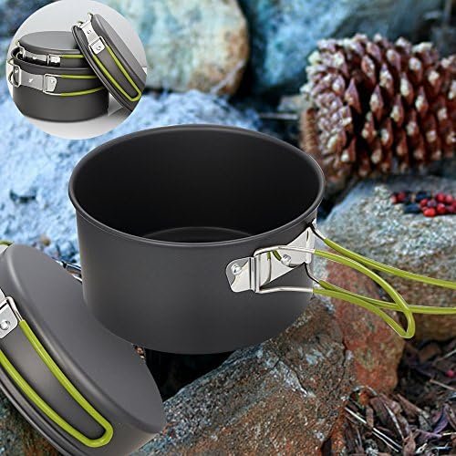 Gutsdoor Camping Cookware Set Camping Gear Campfire Utensils Non-Stick Cooking E... - Image 8