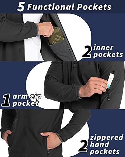 33,000ft Men's Hooded Softshell Jacket Waterproof Lightweight Insulated Windbrea... - Image 3