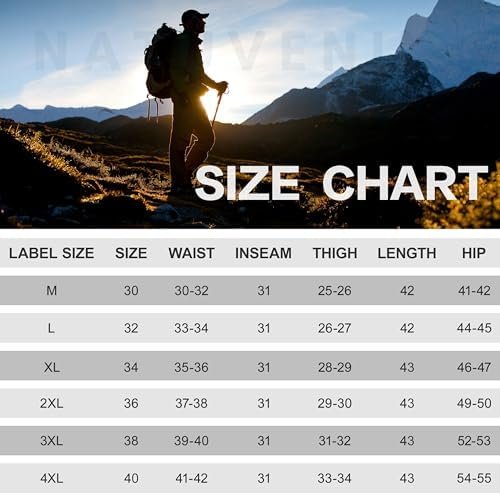 NATUVENIX Hiking Pants Men Lightweight Travel Pants for Men Stretch Mens Cargo W... - Image 7