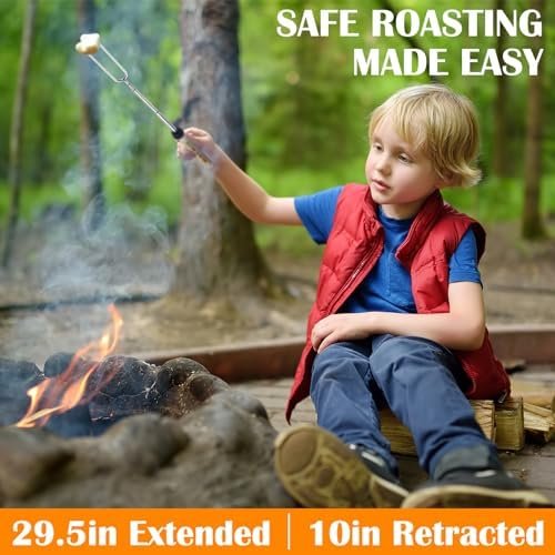 12 Pcs 32 Inch Marshmallow Roasting Sticks Bulk Smores Sticks for Fire Pit Long ... - Image 4