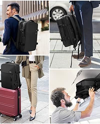 HOMIEE Carry on Luggage 40L Expandable Travel Laptop Backpack Fits 17 Inch Compu... - Image 9