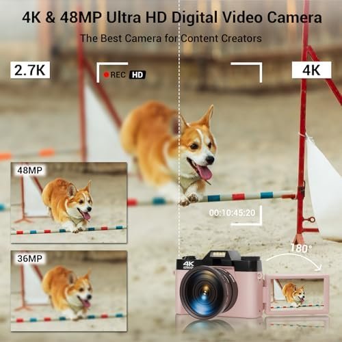 4K Digital Camera for Photography, 48MP Vlogging Video WiFi Camera for YouTube w... - Image 3