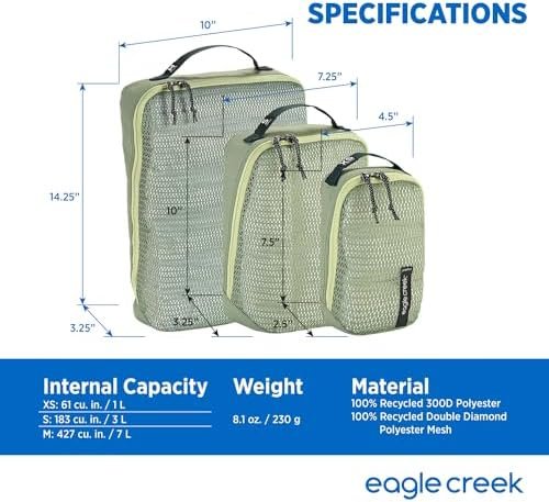 Eagle Creek Pack-It Reveal Packing Cubes Set XS/S/M - Durable, Ultra-Lightweight... - Image 8